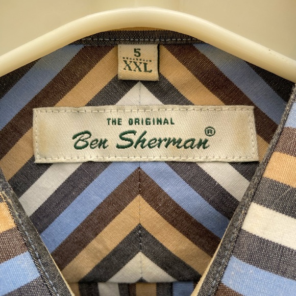 Original Ben Sherman Stripe Dress Shirt Vintage Button-Down Men’s Size XXL - Picture 3 of 5